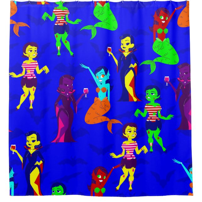 Cortina Para Box zombies vampiros do monstro das sanduíches (Frente)