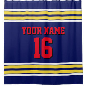 Cortina Para Chuveiro 2X Texto vermelho riscado