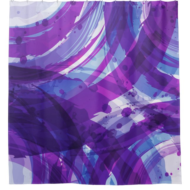 Cortina Para Chuveiro Abstrato moderno (Frente)
