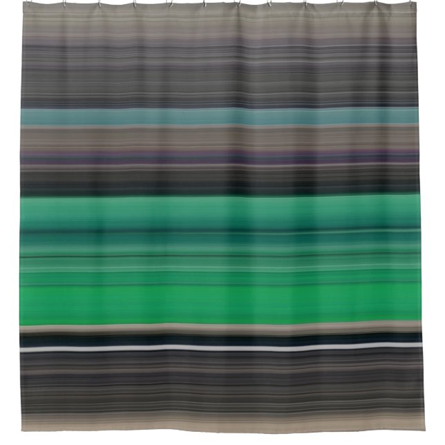 Cortina Para Chuveiro Abstrato nº 1: Verde e cinza (Frente)