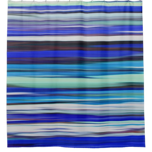Cortina Para Chuveiro Abstrato nº 2: borrão azul (Frente)