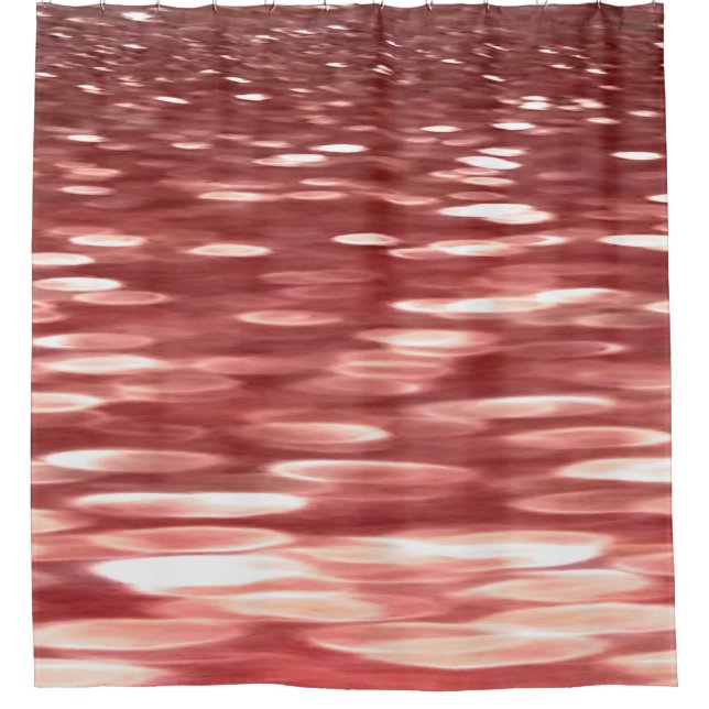 Cortina Para Chuveiro Abstrato nº 2: Desfocamento vermelho (Frente)