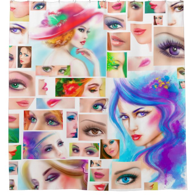 Cortina Para Chuveiro Abstrato para mulheres (Frente)