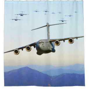Cortina Para Chuveiro Aeronave Militar C-17 Globemaster III