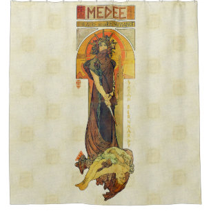 Cortina Para Chuveiro Alfons Mucha Medea 1898