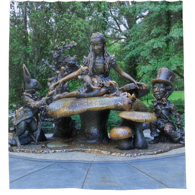 Cortina Para Chuveiro Alice no país das maravilhas - Central Park NYC (Frente)