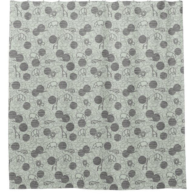 Cortina Para Chuveiro animais 1 do safari (Frente)