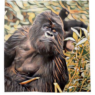 Cortina Para Chuveiro ArtAnimal Gorilla