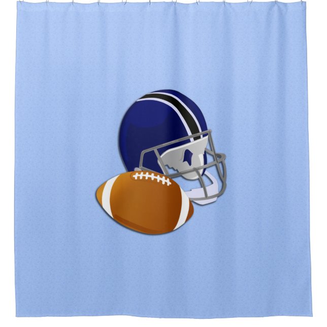 Cortina Para Chuveiro Azul de futebol (Frente)