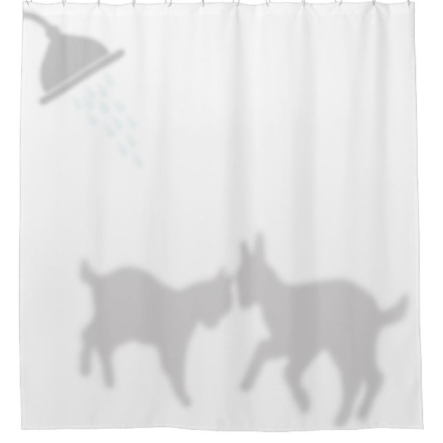 Cortina Para Chuveiro Baby Goats Shadow Silhouette Buddies (Frente)