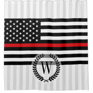 Cortina Para Chuveiro Bandeira americana do estilo patriótico do