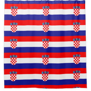 Cortina Para Chuveiro Bandeira croata