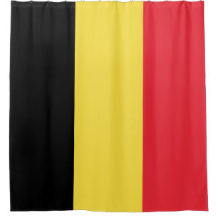 Cortina Para Chuveiro Bandeira da Bélgica