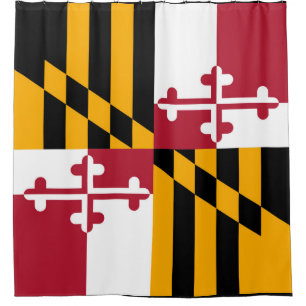 Cortina Para Chuveiro Bandeira do Estado de Maryland Festivo