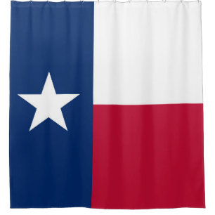 Cortina Para Chuveiro Bandeira do estado de Texas - cor autêntica de