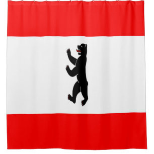 Cortina Para Chuveiro Bandeira do Urso de Berlim Alemão