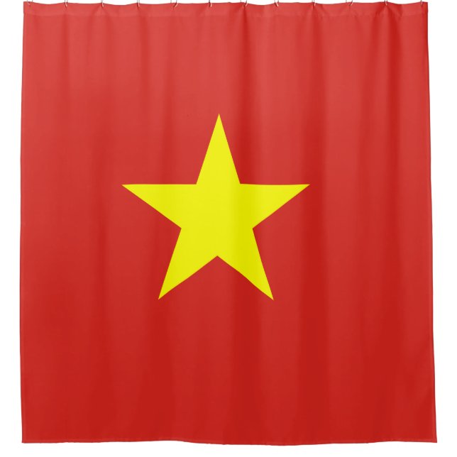 Cortina Para Chuveiro bandeira do Vietname (Frente)