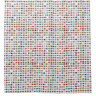 Cortina Para Chuveiro bandeiras do mundo