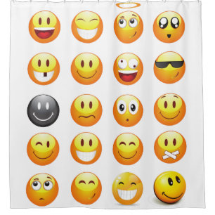 Cortina Para Chuveiro banheiro da cortina de chá emojis