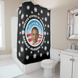 Cortina Para Chuveiro Barack Hussein Obama