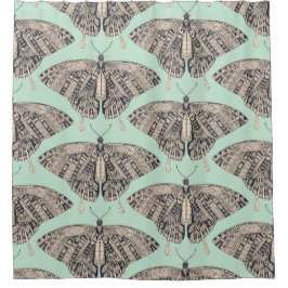 Cortina Para Chuveiro basalto de hortelã-da-borboleta