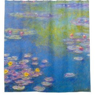 Cortina Para Chuveiro Belas artes 1908 dos lírios de água de Monet