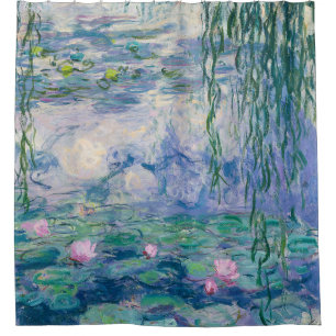Cortina Para Chuveiro Belas artes de Claude Monet dos lírios de água
