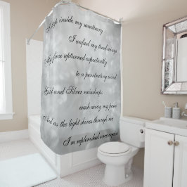 Cortina Para Chuveiro Belo design de Mântria de Purificação cinza/prata