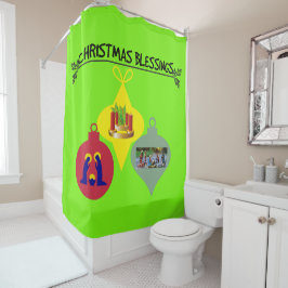 Cortina Para Chuveiro Bênção de Natal