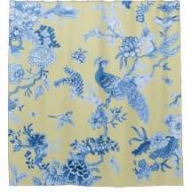 Birds_Toile_Blue & mostarda