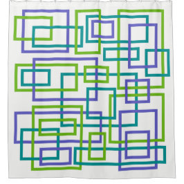 Cortina Para Chuveiro Bloqueio moderno geométrico