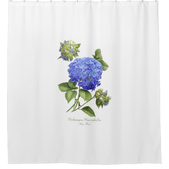 Cortina Para Chuveiro Blue Hydrangeas (Frente)