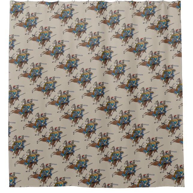 Cortina Para Chuveiro Bogatyr russo medieval (Frente)