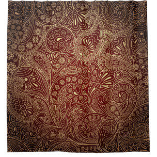 Cortina Para Chuveiro Bohemian bonito colorido retro de Boho