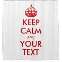 Branco vermelho clássico Mantenha a calma e o text