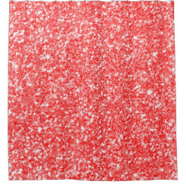 Cortina Para Chuveiro Brilhante Branco E Vermelho