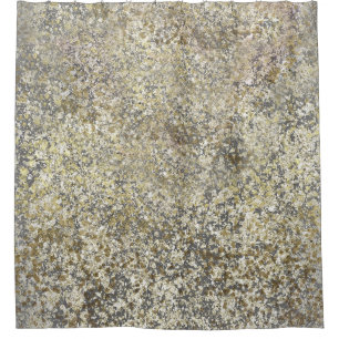 Cortina Para Chuveiro Brilho Dourado Rachado Moderno Glamour Chique Bril