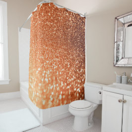 Cortina Para Chuveiro Brilho na moda brilhante de cobre Sparkling de