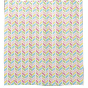Cortina Para Chuveiro Brincadeira Brilhante Cheery Herringbone Pattern D
