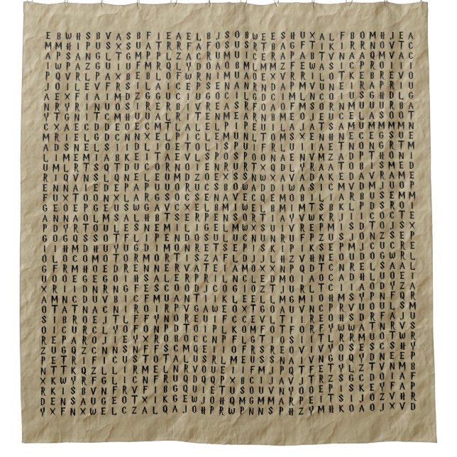 Cortina Para Chuveiro Busca da palavra: Períodos no pergaminho (Frente)