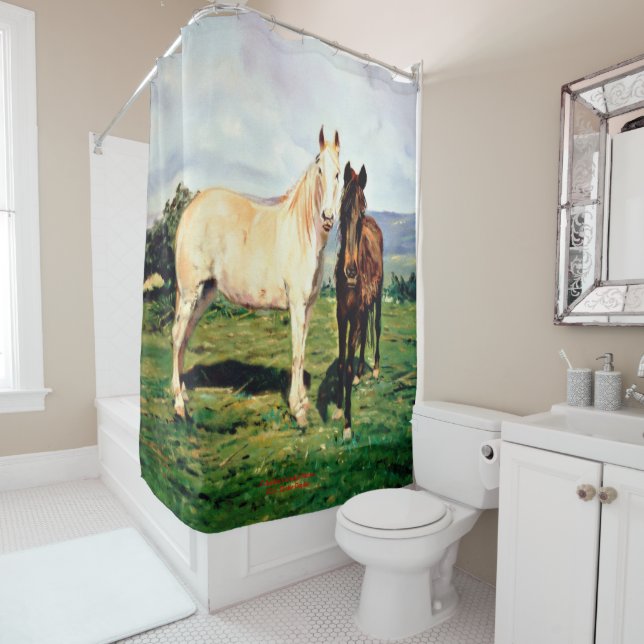 Cortina Para Chuveiro Caballos/Cabalos/Horses (In Situ)