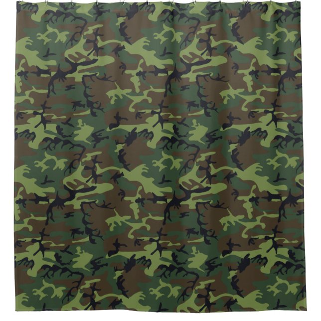 Cortina Para Chuveiro Camo Verde (Frente)