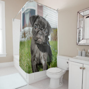 Cortina Para Chuveiro Cãozinho preto