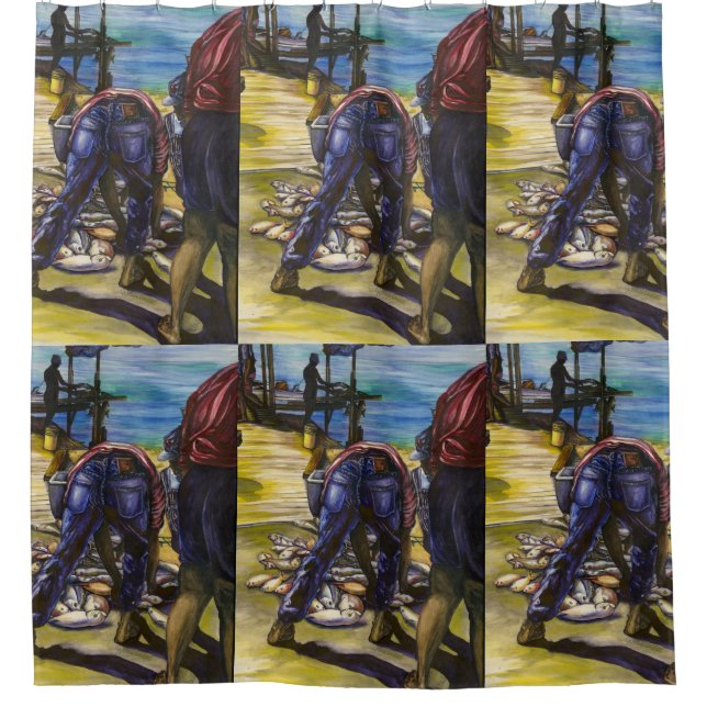 Cortina Para Chuveiro Captura da manhã, Ilha Harbour, Bahamas (Frente)