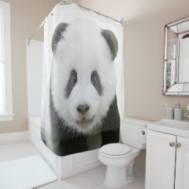 Cortina Para Chuveiro Cara da panda
