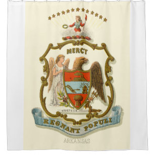 Cortina Para Chuveiro Casaco de armas do Arkansas 1876