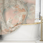 Cortina Para Chuveiro Castelo Barroco Rococo Schloss Augustusburg Vintag<br><div class="desc">Inspirado pelos escandalosos tetos e muros de Rococo da sala de música do Castelo Schloss Augustusburg, mas pintado com um estilo solto e pareado para um recurso moderno sobre o topo. Um par de cherubs brinca com duas pombas entre a robusta armação barroca de plástico escroto com texturas ricas e...</div>
