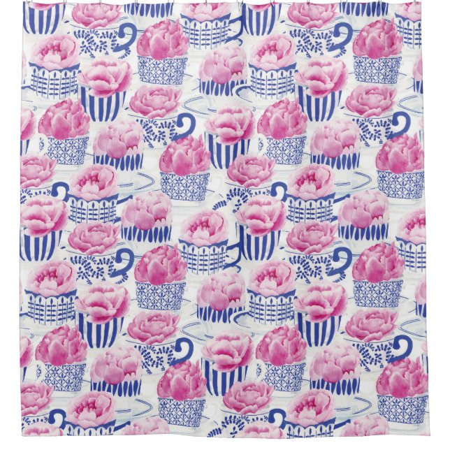 Cortina Para Chuveiro Chá bonito (Frente)