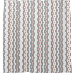 Cortina Para Chuveiro Chevron vertical moderno com alguma cor