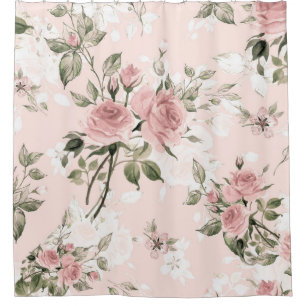 Cortina Para Chuveiro Chique, chique francês, vintage, floral, rústico